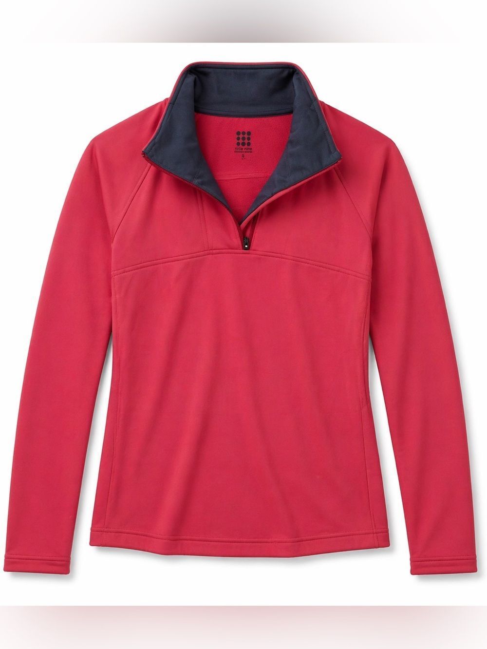 Title Nine NWT Quarter Zip Athletic Fleece Pullover Pink Small Athleisure
